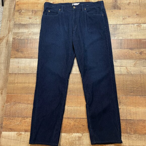 J. Crew Navy Mini Corduroy Straight Leg Pants size 38 x 32 - Picture 1 of 5